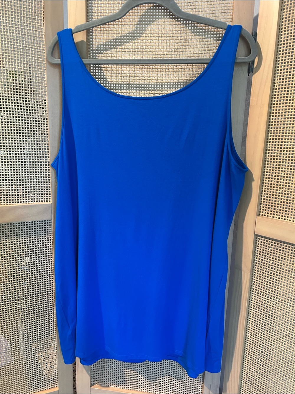 NWOT Eileen Fisher Woman Slim Tank Cobalt Royal Blue Viscose Jersey Plus 1X - Picture 11 of 11